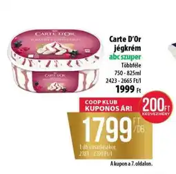 Coop CARTE D'OR Jégkrém ajánlat