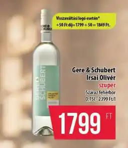Coop Gere Schubert Irsai Olivér ajánlat