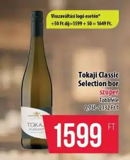 Coop Tokaji Classic Selection bor ajánlat