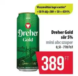 Coop Dreher Gold sör 5% ajánlat