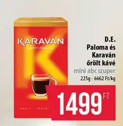 Coop D.E. Paloma és Karaván őrölt kávé ajánlat