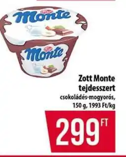 Coop Zott Monte Tejdesszert ajánlat