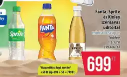 Coop Fanta, Sprite és Kinley szénsavas üdítőital ajánlat