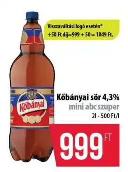 Coop Kőbányai sör 4,3% ajánlat