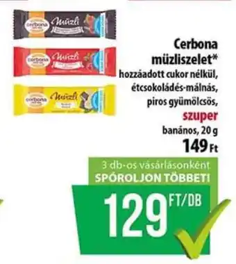Coop CERBONA Müzliszelet ajánlat