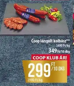 Coop Coop lángolt kolbász ajánlat