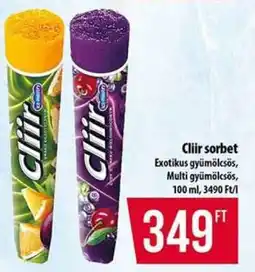 Coop Cliir sorbet ajánlat