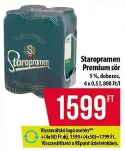 Coop Staropramen Premium sör ajánlat