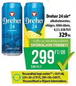 Coop Dreher 24 sör ajánlat