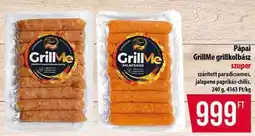 Coop Pápai GrillMe grillkolbász ajánlat