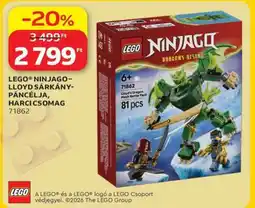 Auchan LEGO NINJAGO – LLOYD SÁRKÁNY-PÁNCÉLJA, HARCI CSOMAG 71862 ajánlat