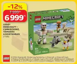 Auchan LEGO MINECRAFT – CSIRKEZSOKÉ, TÁMADÁS A SIVATAGBAN ajánlat