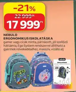 Auchan NEBULO ERGONOMIKUS ISKOLATÁSKA ajánlat