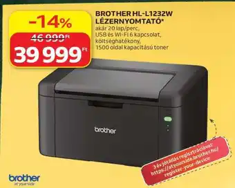 Auchan BROTHER HL-L1232W LÉZERNYOMTATÓ ajánlat