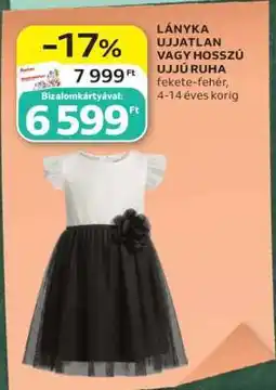Auchan LÁNYKA UJJATLAN VAGY HOSSZÚ UJJÚ RUHA ajánlat