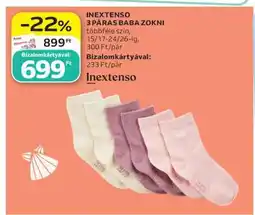 Auchan INEXTENSO 3 PÁRAS BABA ZOKNI ajánlat