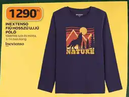 Auchan Inextenso fiú hosszú ujjú póló ajánlat
