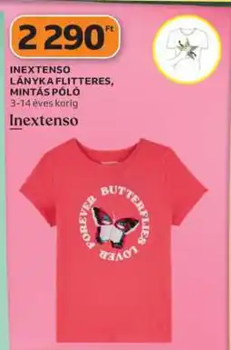 Auchan INEXTENSO LÁNYKA FLITTERES, MINTÁS PÓLÓ ajánlat