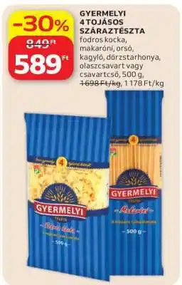 Auchan Gyermelyi 4 tojásos száraztészta ajánlat
