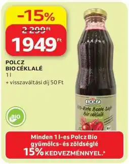Auchan POLCZ BIO CÉKLALÉ ajánlat