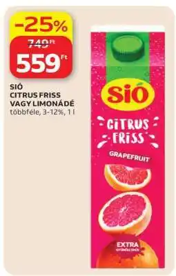 Auchan SIÓ CITRUS FRISS VAGY LIMONÁDÉ ajánlat