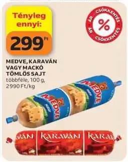 Auchan MEDVE, KARAVÁN VAGY MACKÓ TÖMLŐS SAJT ajánlat