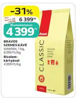 Auchan BRAVOS Szemes kávé ajánlat