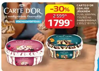 Auchan CARTE D’OR CSALÁDI JÉGKRÉM ajánlat