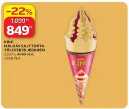 Auchan KING MÁLNÁS SAJTTORTA TÖLCSÉRES JÉGKRÉM ajánlat