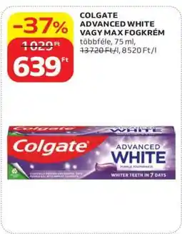 Auchan COLGATE ADVANCED WHITE VAGY MAX FOGKRÉM ajánlat