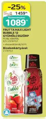 Auchan FRUTTA MAX LIGHT BUBBLE 12 GYÜMÖLCSZÖRP ajánlat