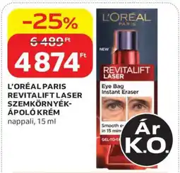 Auchan L'ORÉAL PARIS REVITALIFT LASER SZEMKÖRNYÉK-ÁPOLÓ KRÉM ajánlat