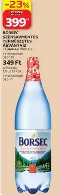 Auchan BORSEC SZÉNSAVMENTES TERMÉSZETES ÁSVÁNYVÍZ ajánlat