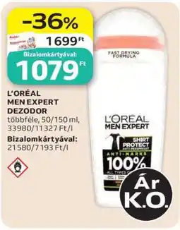 Auchan L'ORÉAL MEN EXPERT DEZODOR ajánlat