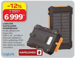 Auchan LOGILINK NAPELEMES POWERBANK ajánlat
