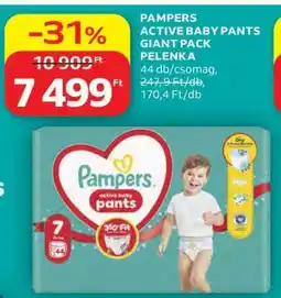 Auchan Pampers Active Baby Pants Giant Pack Pelenka ajánlat