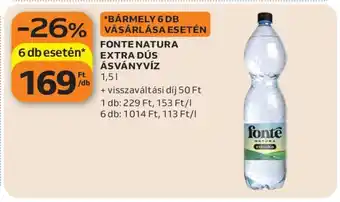 Fonte Natura Extra Dús Ásványvíz