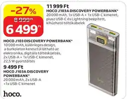 Auchan HOCO J103A DISCOVERY POWERBANK ajánlat