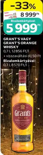 Auchan GRANT’S VAGY GRANT’S ORANGE WHISKY ajánlat