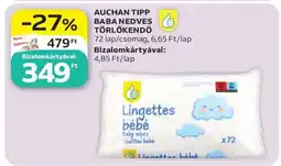 Auchan Auchan Tipp Baba Nedves Törlőkendő ajánlat