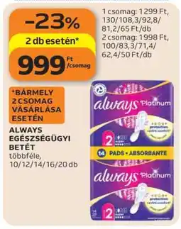 Auchan ALWAYS EGÉSZSÉGÜGYI BETÉT ajánlat