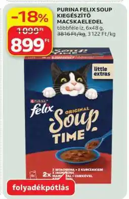 Auchan PURINA FELIX SOUP KIEGÉSZÍTŐ MACSKAELEDEL ajánlat