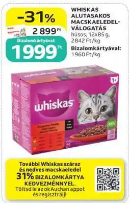 Auchan Whiskas Alutasakos Macskaeledel Válogatás ajánlat