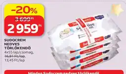 Auchan Sudocrem nedves törlőkendő ajánlat
