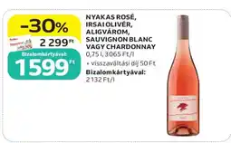 Auchan Nyakas Rosé, Irsai Olivér, Aligvárom, Sauvignon Blanc vagy Chardonnay ajánlat