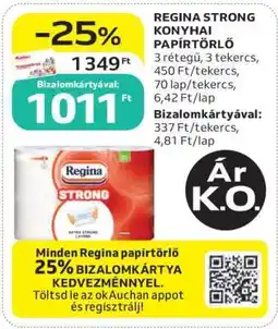 Auchan Regina Strong konyhai papírtörlő ajánlat
