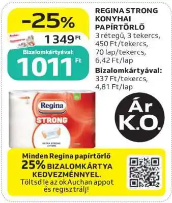 Auchan Regina Strong konyhai papírtörlő ajánlat