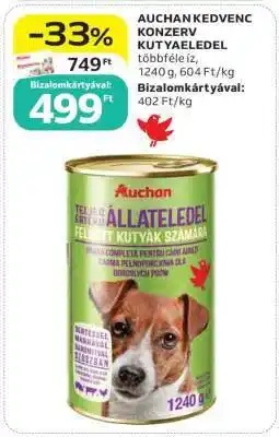 Auchan AUCHAN KEDVENC KONZERV KUTYAELEDEL ajánlat
