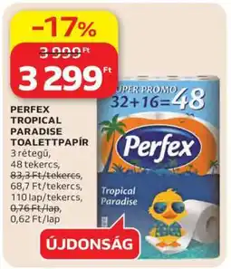 Auchan PERFEX TROPICAL PARADISE TOALETTPAPÍR ajánlat