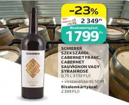Auchan SCHIEBER SZEKSZÁRDI CABERNET FRANC, CABERNET SAUVIGNON VAGY SYRAHRÓSÉ ajánlat